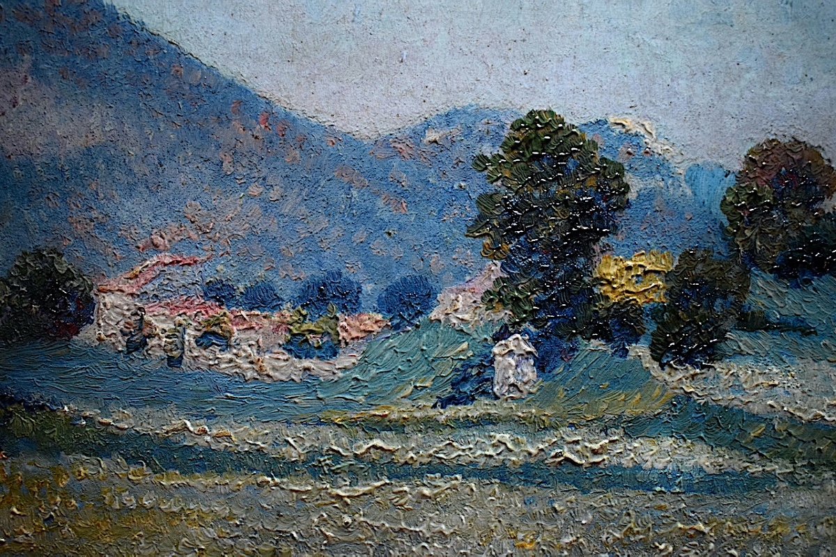 Provençal Landscape Provence Impressionist Unsigned Early 20th Century Rt1021-photo-3