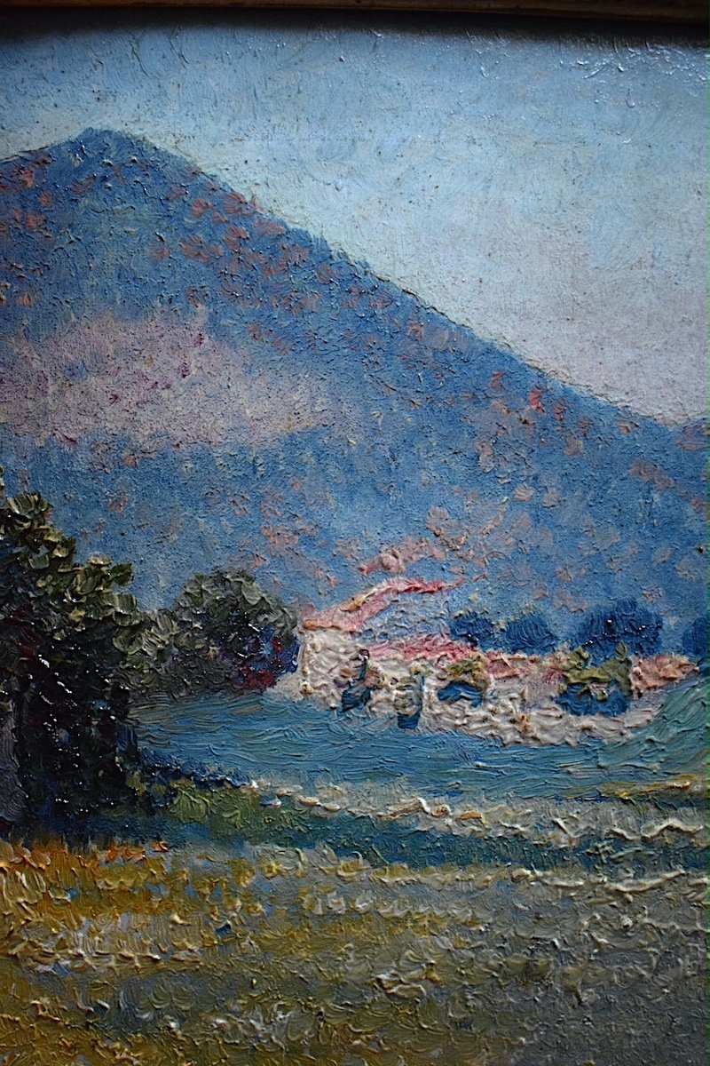 Provençal Landscape Provence Impressionist Unsigned Early 20th Century Rt1021-photo-4