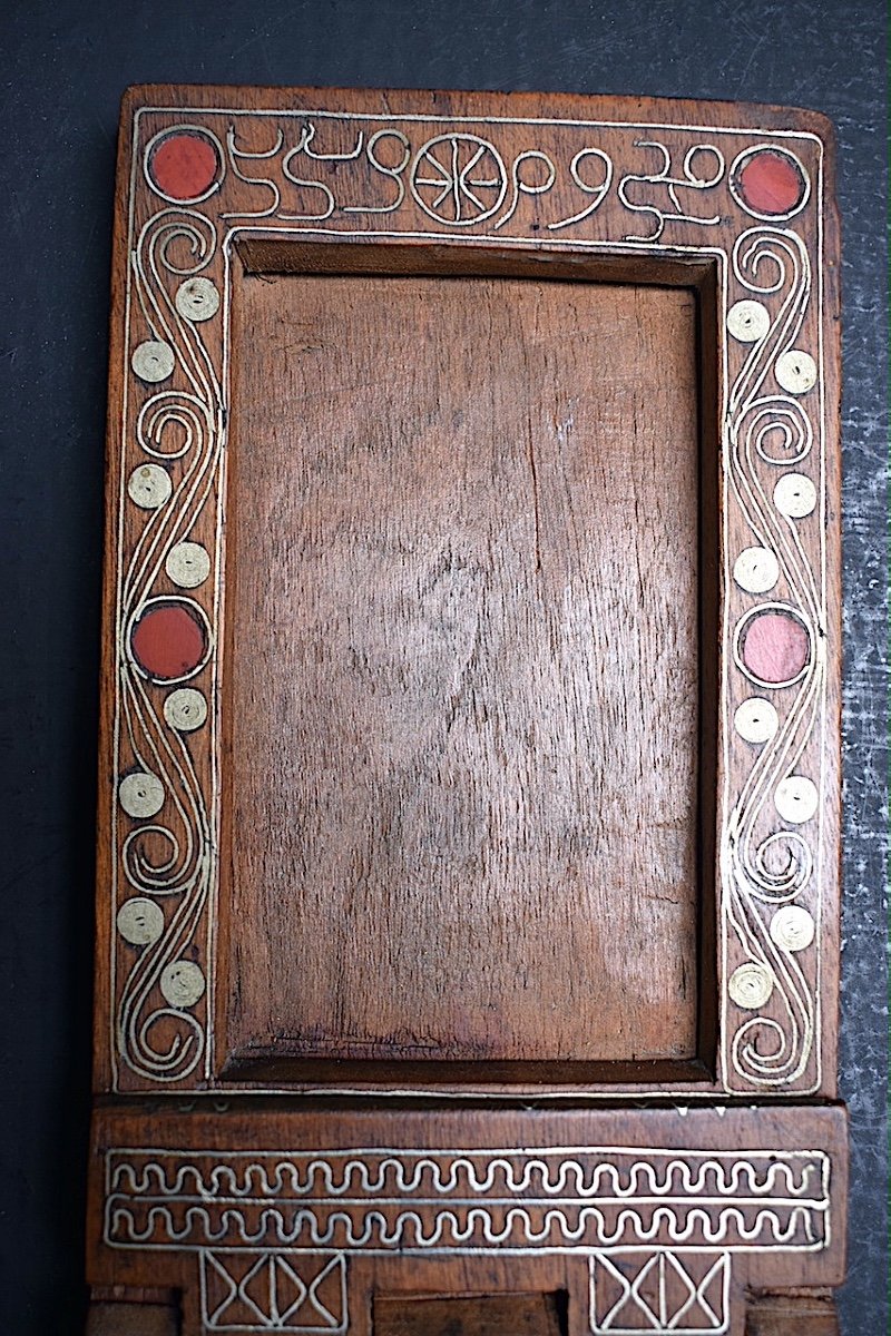 Pair Photo Frames Format 9 X 13 Cm Orientalist Filigrees And Red Stones 20th Century R1162-photo-2