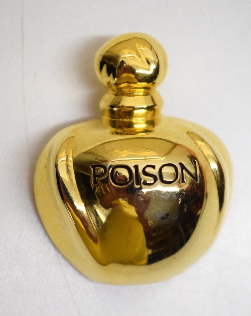 Christian Dior Brooch Jewel Gold Metal Poison Perfume Ref783-photo-2