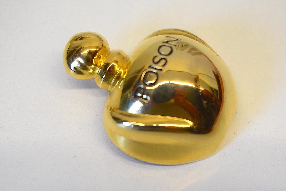 Christian Dior Brooch Jewel Gold Metal Poison Perfume Ref783-photo-3