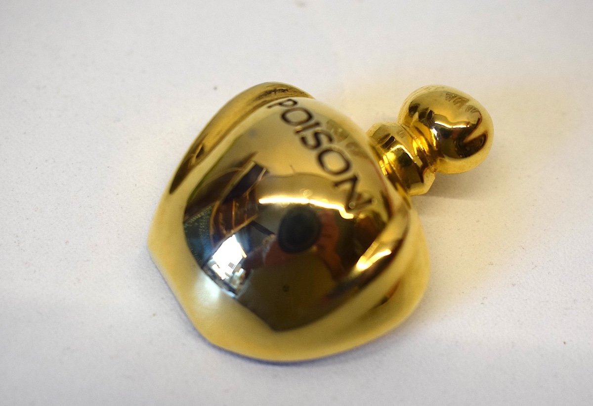 Christian Dior Brooch Jewel Gold Metal Poison Perfume Ref783-photo-4
