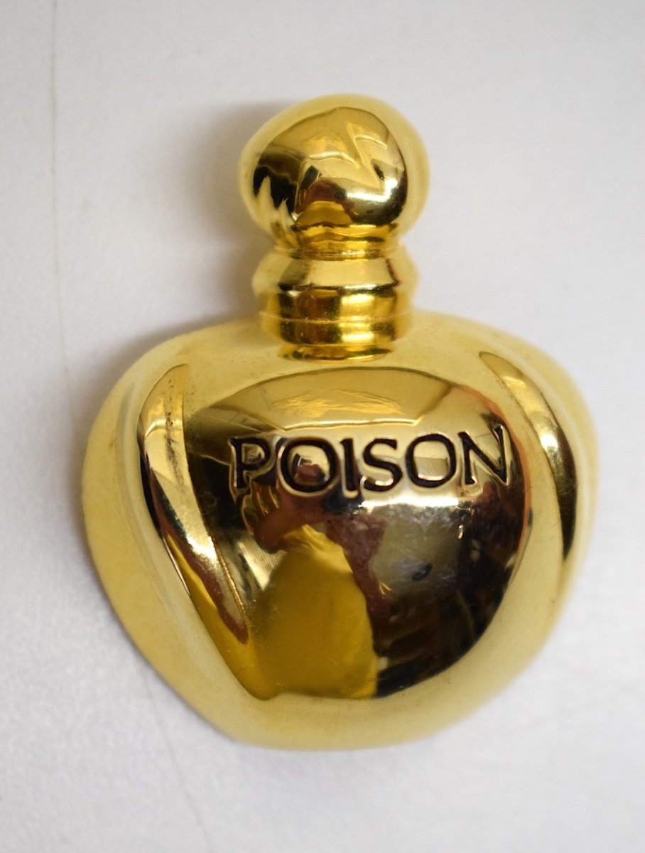 Christian Dior Brooch Jewel Gold Metal Poison Perfume Ref783-photo-3
