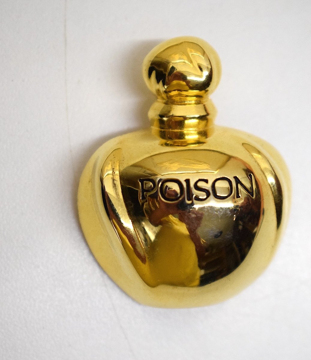Christian Dior Brooch Jewel Gold Metal Poison Perfume Ref783