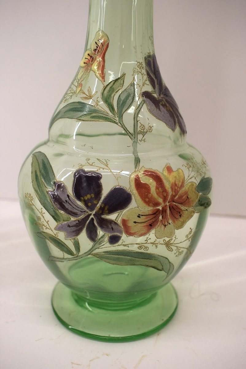Legras Pair Of Art Nouveau Enameled Vases Verreries De Saint Denis Ref1025-photo-4