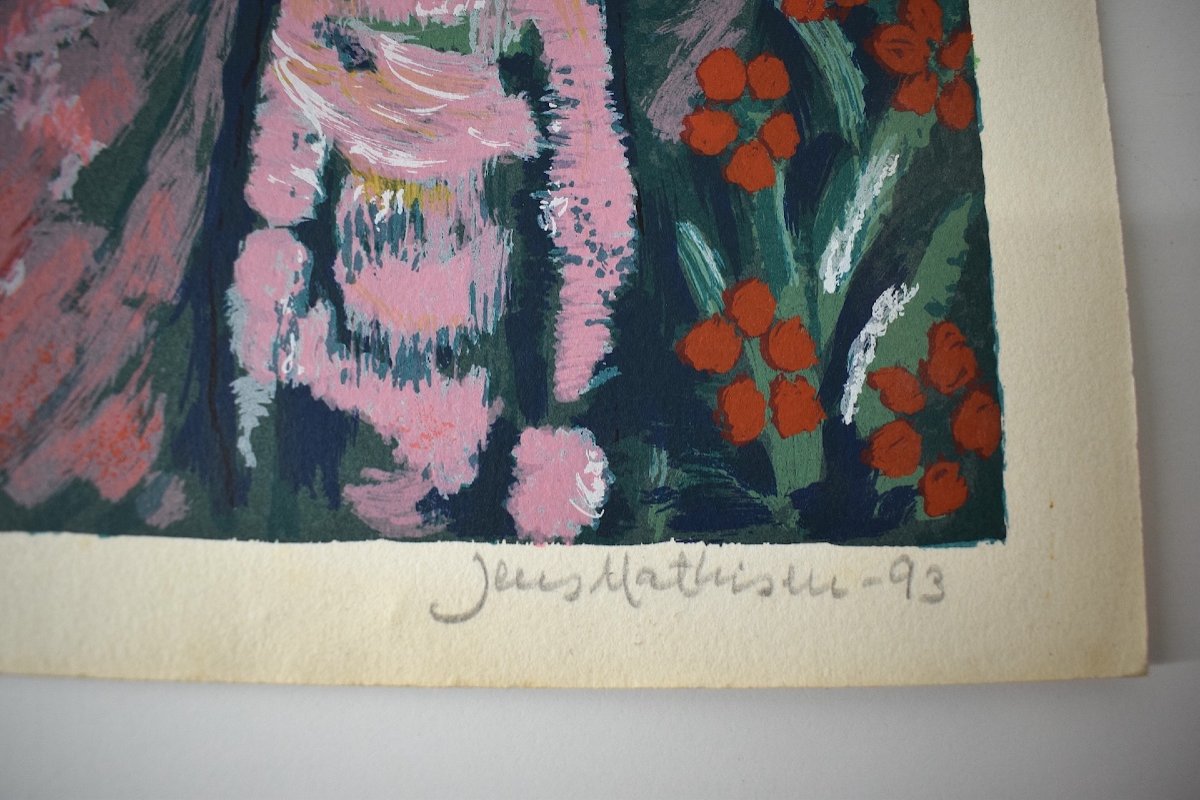 Jens Mathisen Deux Litographies  Aux Couleurs Fauves Ref1040 -photo-3