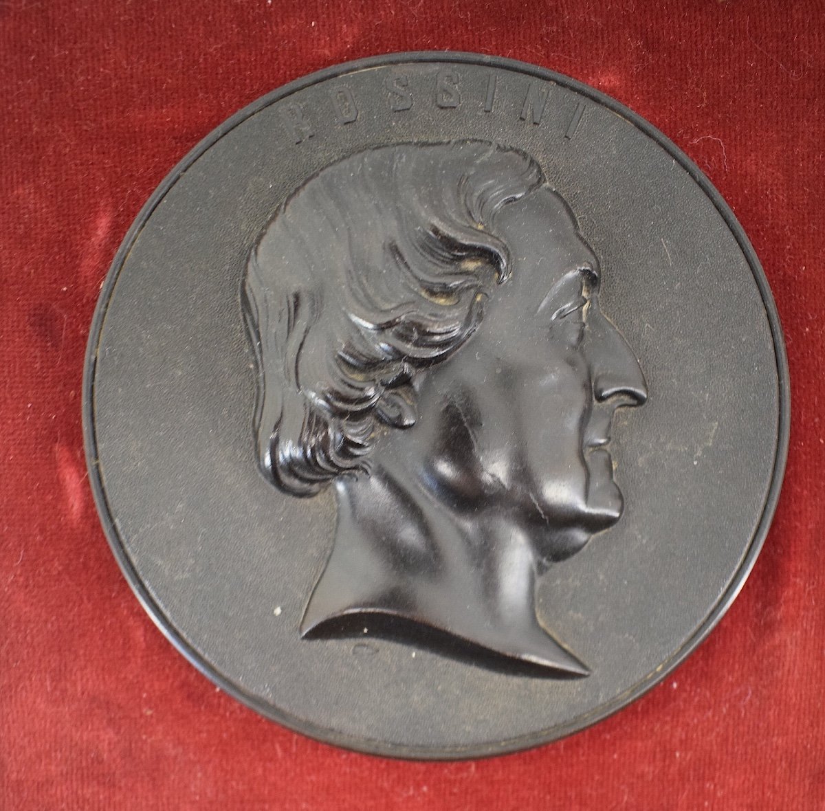 2 Hardwood Medallions Portrait Rossini And F Mendelssohn Composer Ref1099 -photo-7
