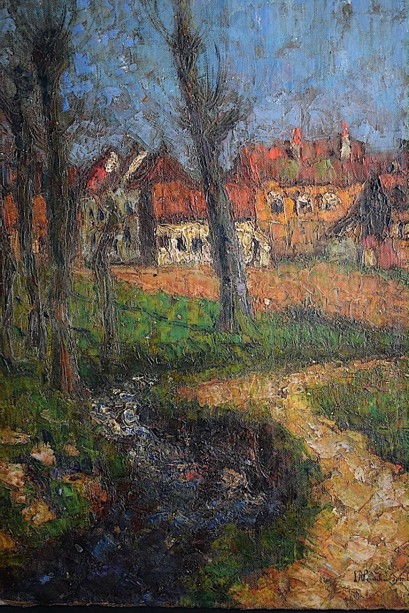 LOUIS VANDENBOSSCHE Belge Paysage Post Impressionniste Belgique XX ème Rt1161-photo-2