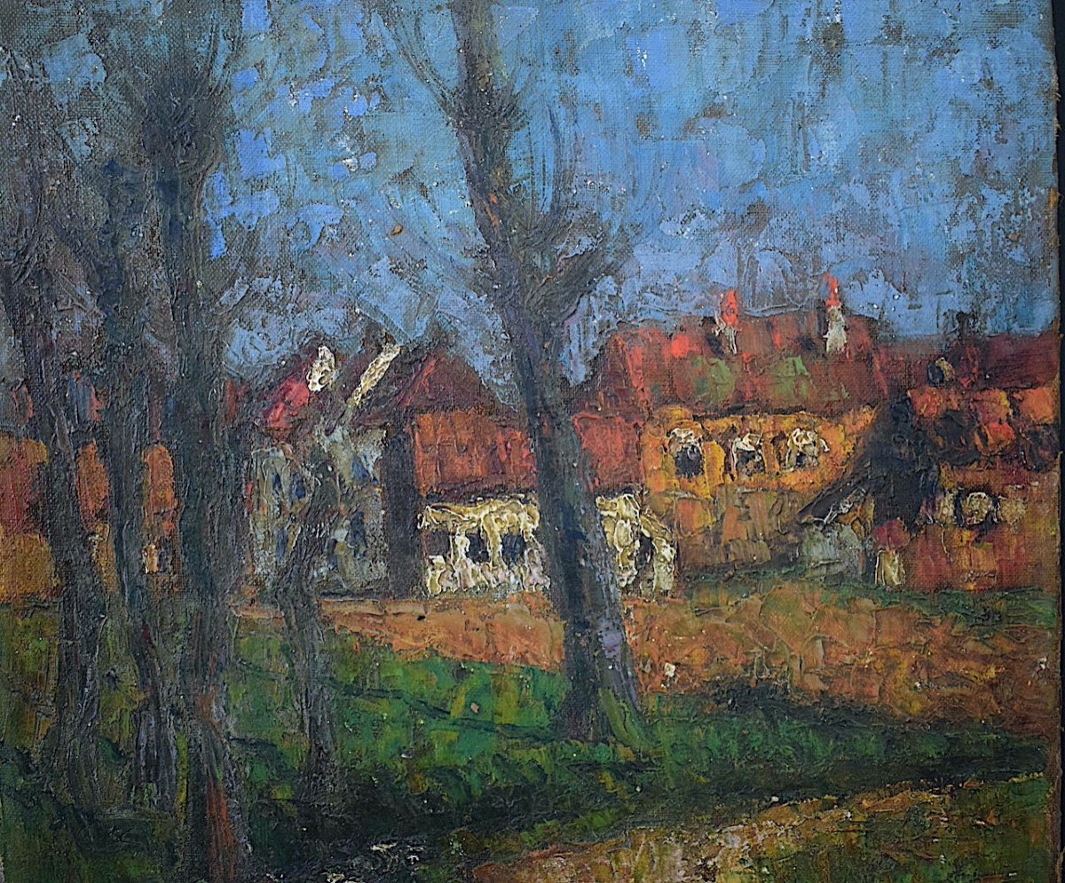 LOUIS VANDENBOSSCHE Belge Paysage Post Impressionniste Belgique XX ème Rt1161-photo-4