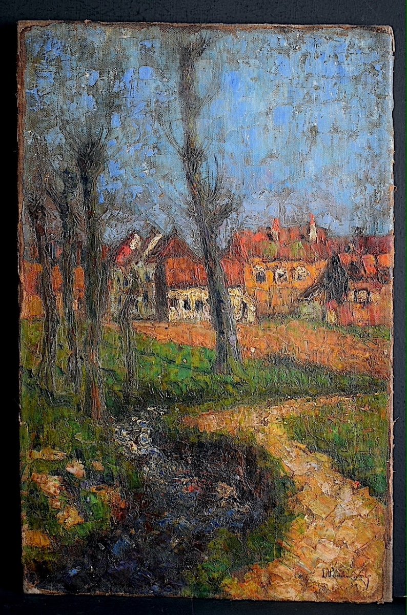 LOUIS VANDENBOSSCHE Belge Paysage Post Impressionniste Belgique XX ème Rt1161