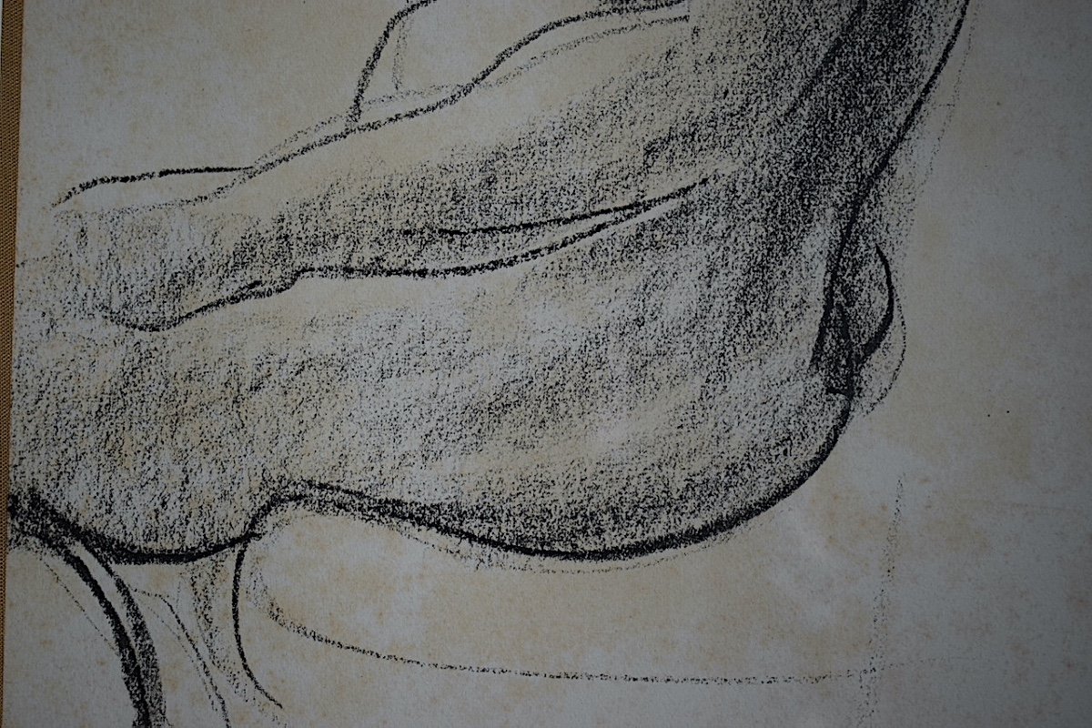 Dessin Cachet d'Atelier André Derain Nu Féminin Assis XXème RT1164 -photo-2