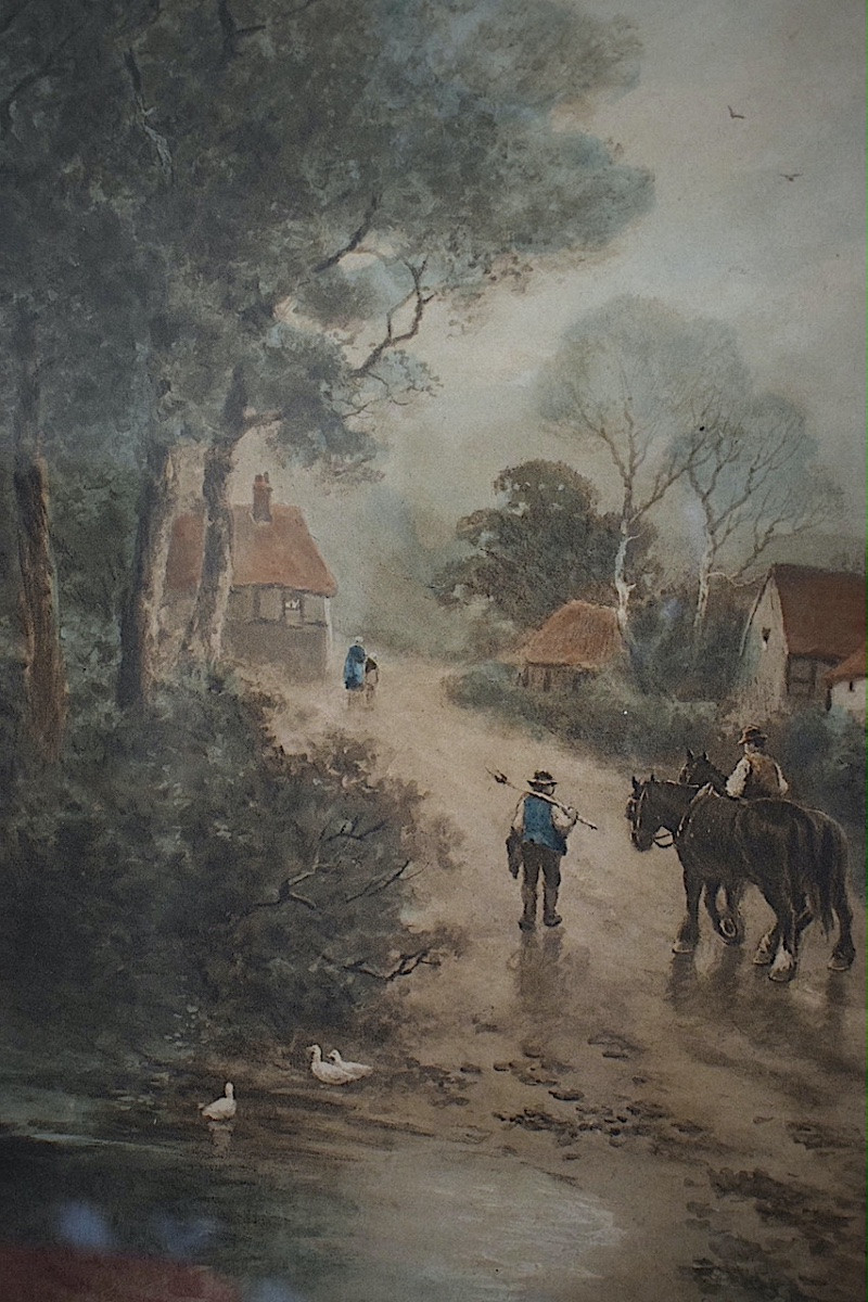 JW GOZZARD Britannique Anglais Angleterre Scène Champêtre XIX XXème Siècle RT1241 -photo-2