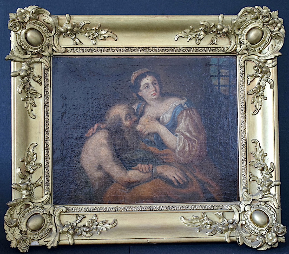 Mythological Genre Scene Roman Charity 17th Century Unsigned Rt1252