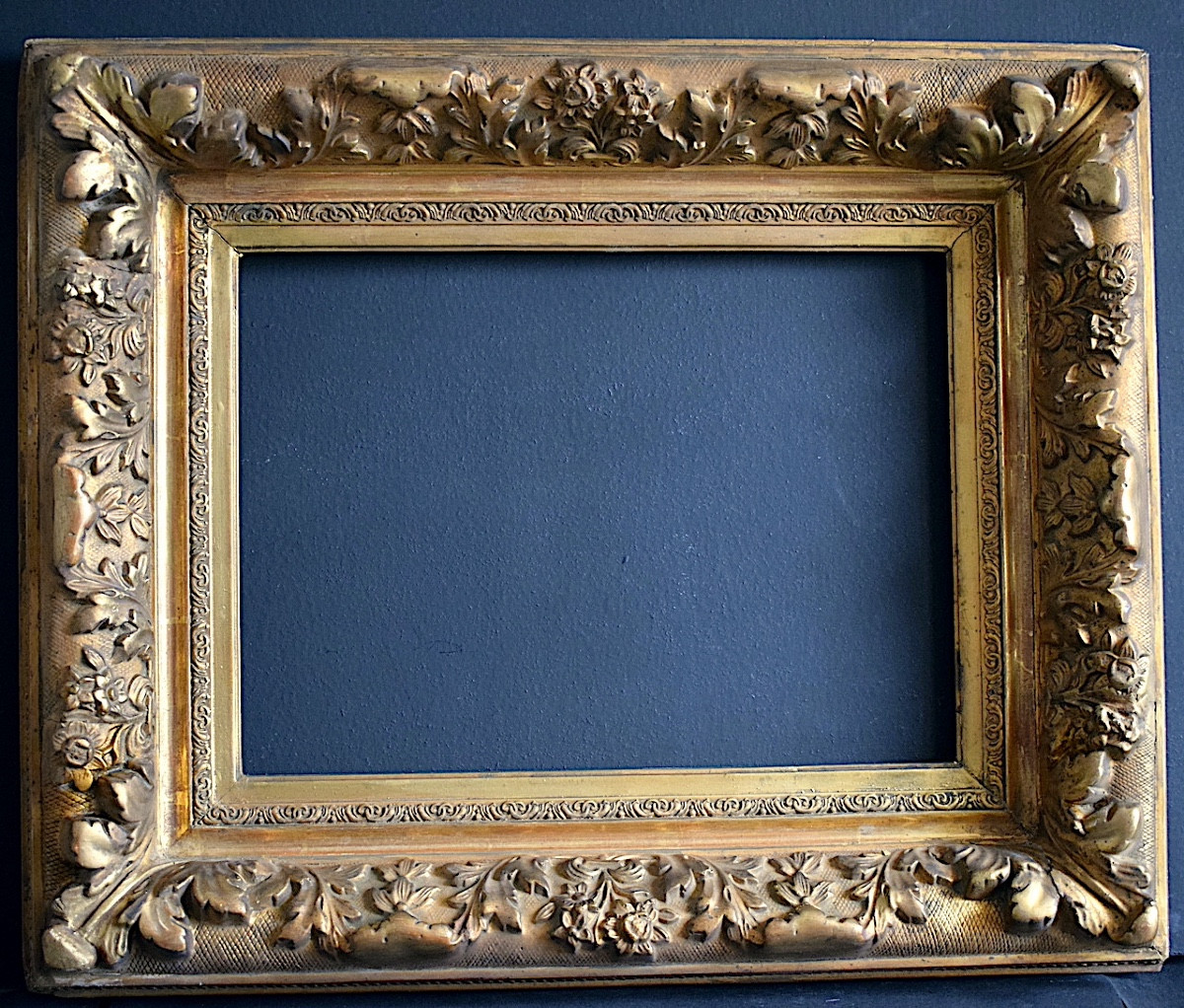 Cadre XIX ème siècle Doré  Feuillure 33 x 24 cm Format 4F Frame Ref C1208-photo-5