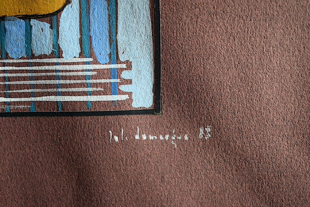 Abstract 80s Signed To Identify 20th Century Rt1271-photo-4