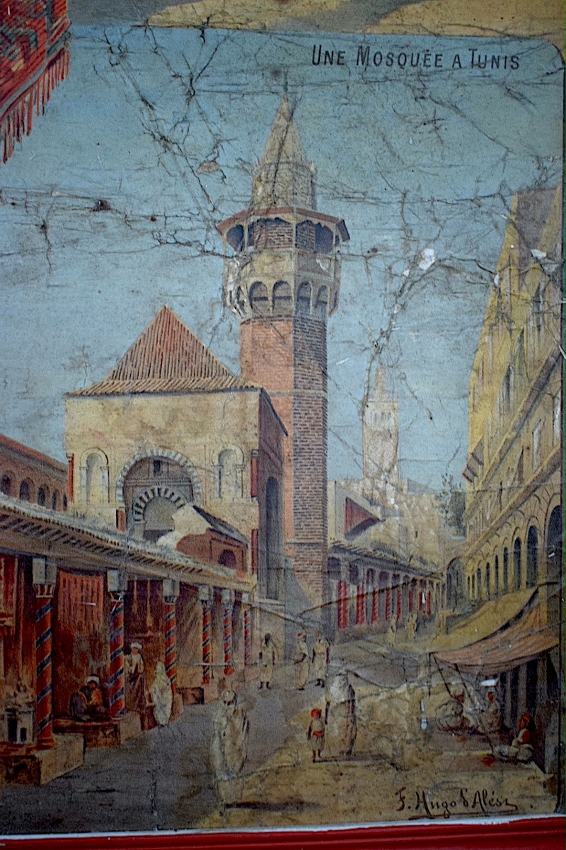 F Hugo d'Alesi Tourist Advertising Poster Tunisia Mosque Of Tunis Orientalist XIX Th Rt1282-photo-4