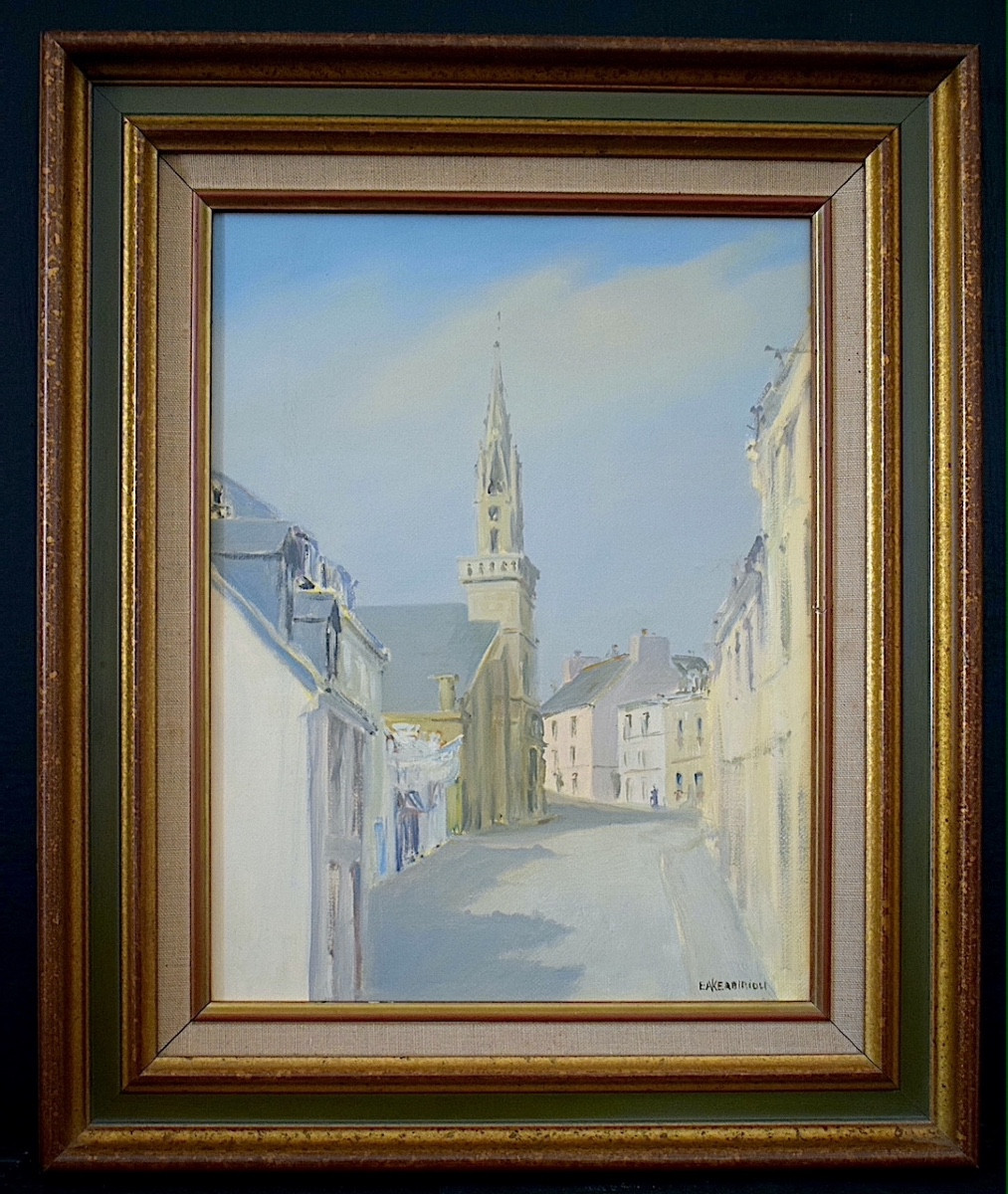 village breton Bretagne signé à identifier XX ème RT1285