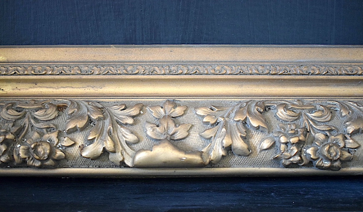 19th Century Frame Called Barbizon Rabbet 34 X 18 Cm Close To The Marine Format 4m Frame Ref C1214-photo-2