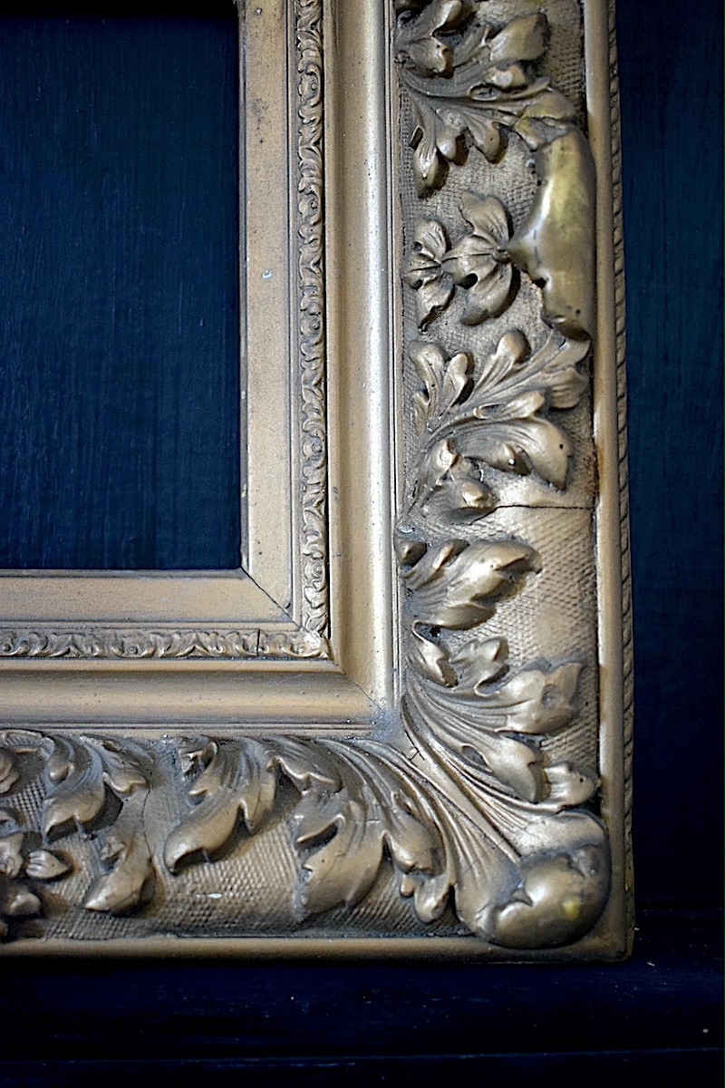 19th Century Frame Called Barbizon Rabbet 34 X 18 Cm Close To The Marine Format 4m Frame Ref C1215-photo-1