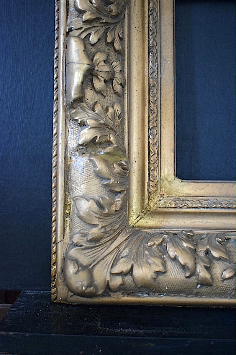 19th Century Frame Called Barbizon Rabbet 34 X 18 Cm Close To The Marine Format 4m Frame Ref C1215-photo-3
