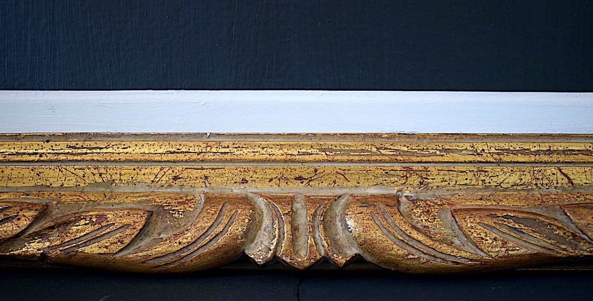 CADRE  ancien Doré Feuillure 61 x 50 cm format 12F FRAME XX ème Ref C1217-photo-4