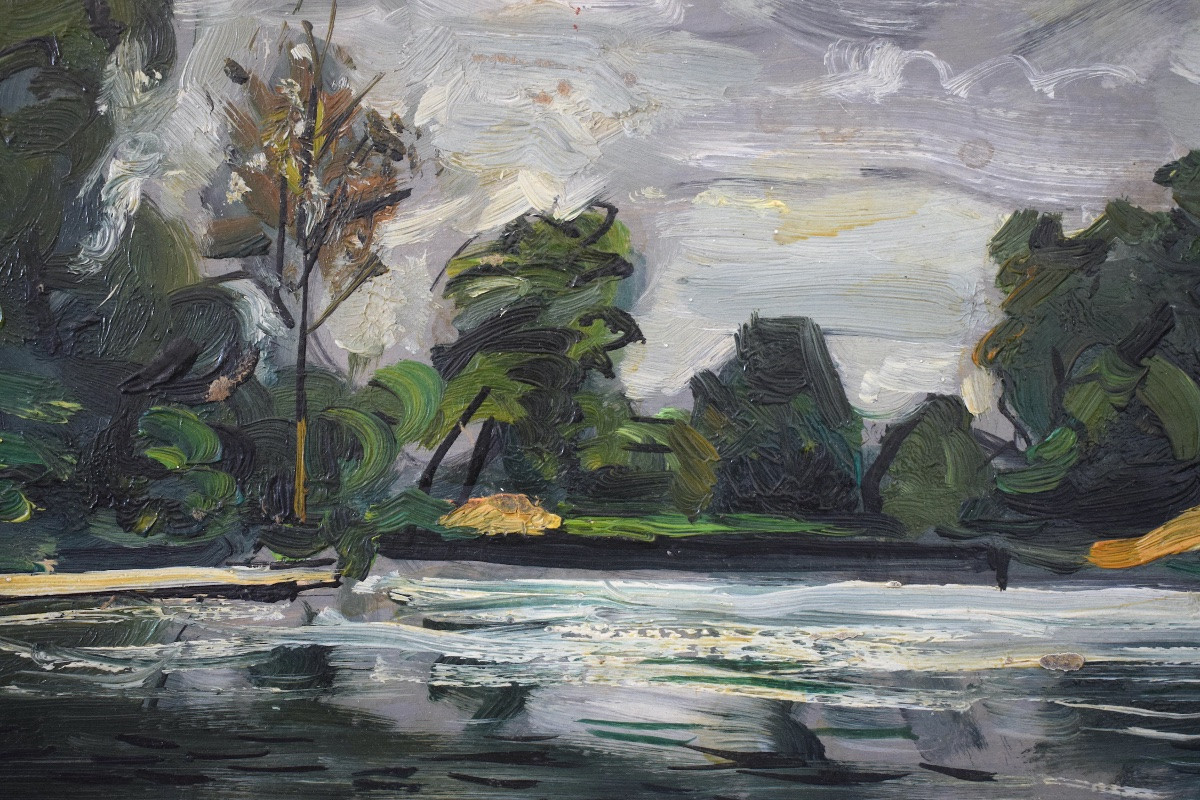 Maurice Marinot Lake Enghien Val d'Oise Dated 1953 20th Century Rt1302-photo-2