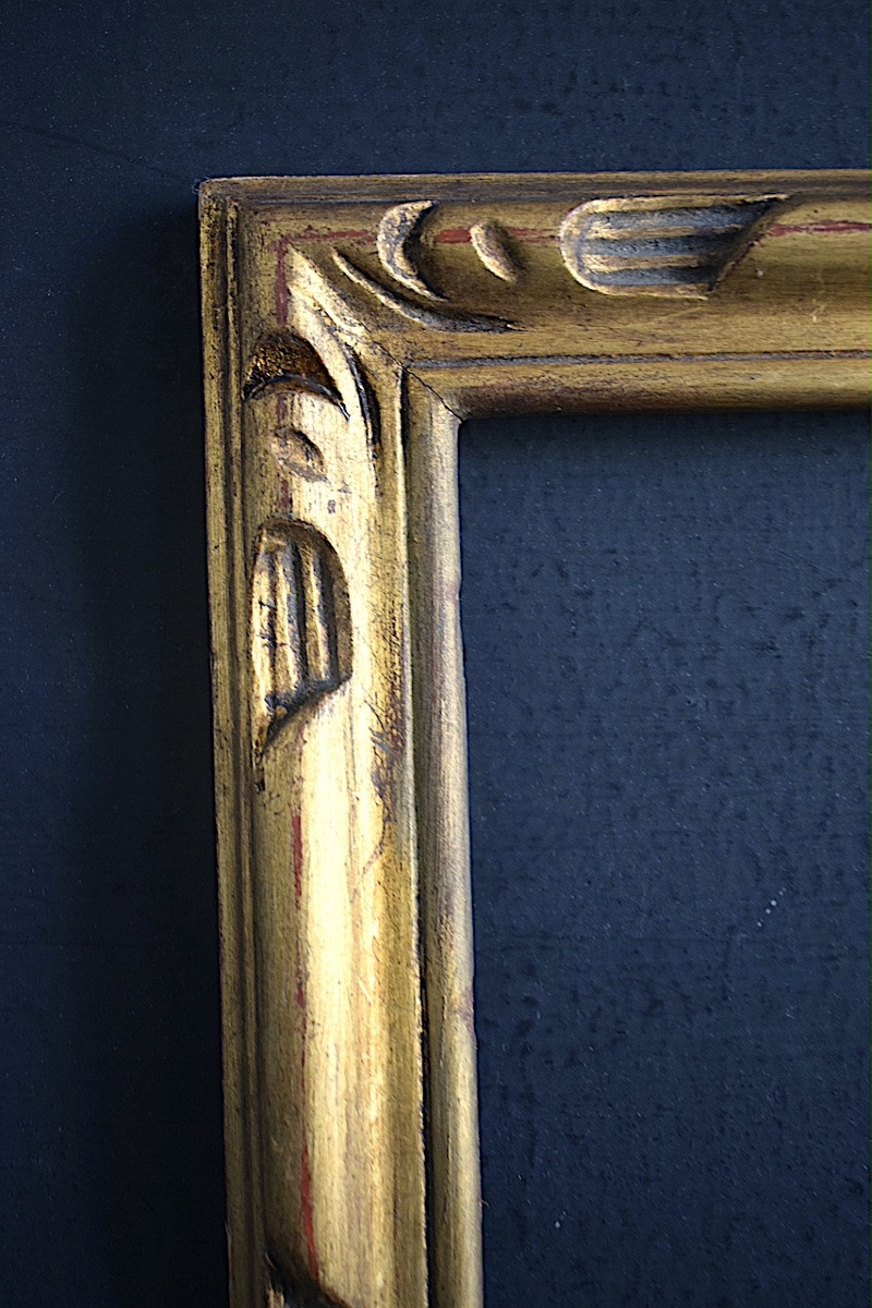 1930s Gold Frame Rebate 34.5 X 24 Cm Format Close To 5p Frame Ref C1219-photo-3