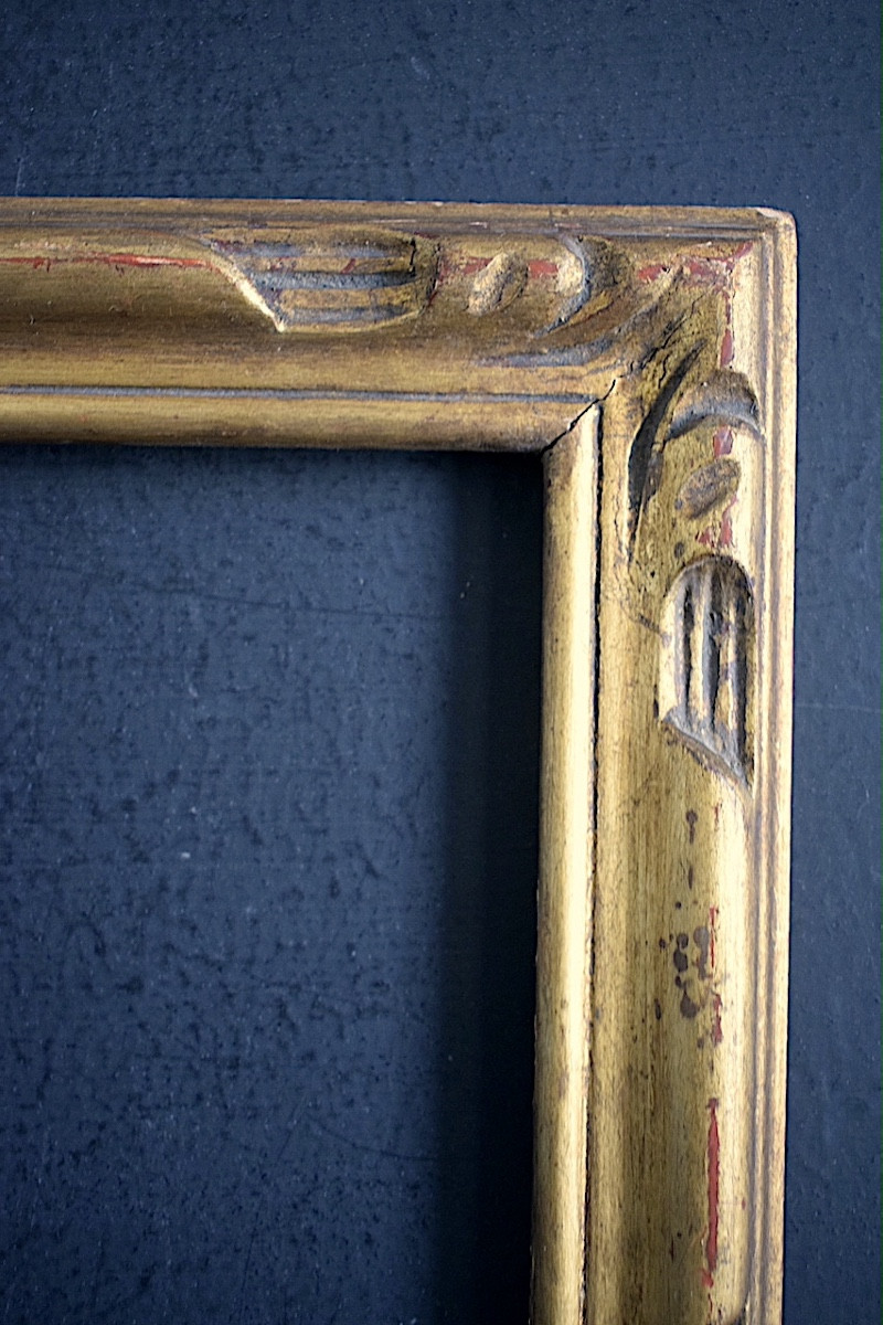1930s Gold Frame Rebate 34.5 X 24 Cm Format Close To 5p Frame Ref C1219-photo-4