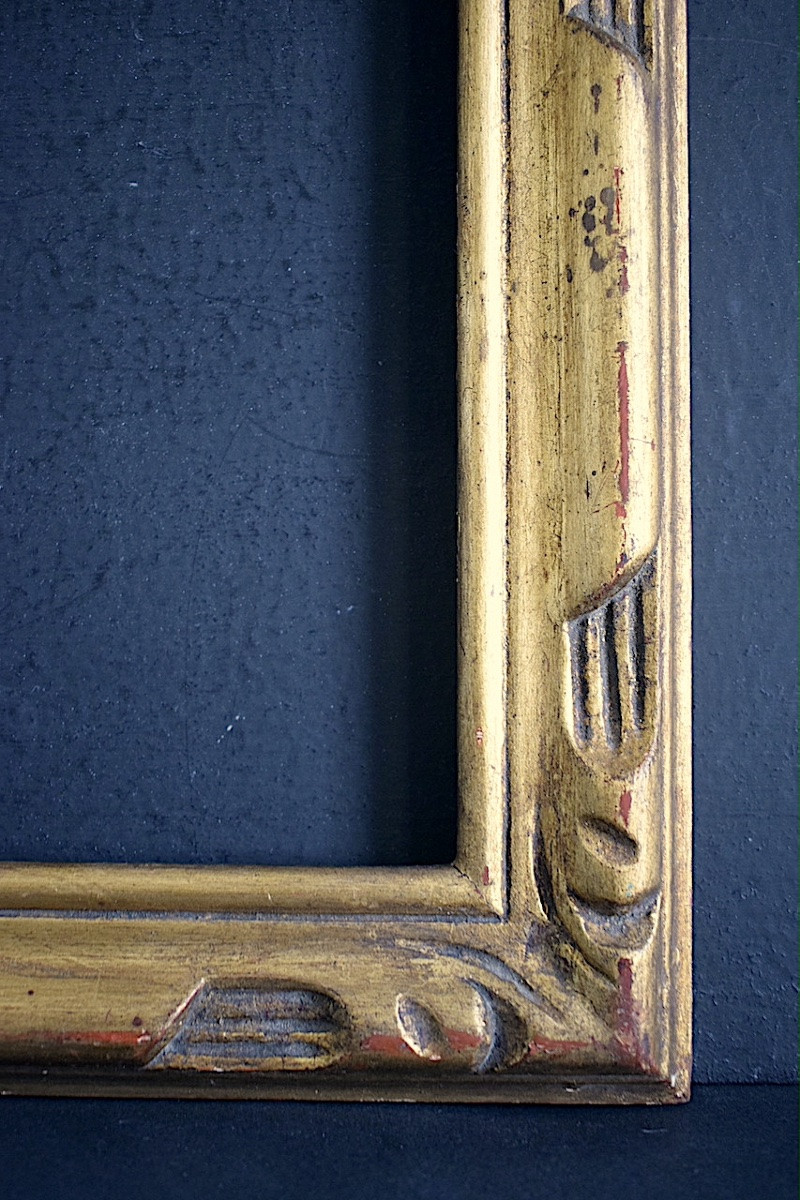 1930s Gold Frame Rebate 34.5 X 24 Cm Format Close To 5p Frame Ref C1219-photo-1