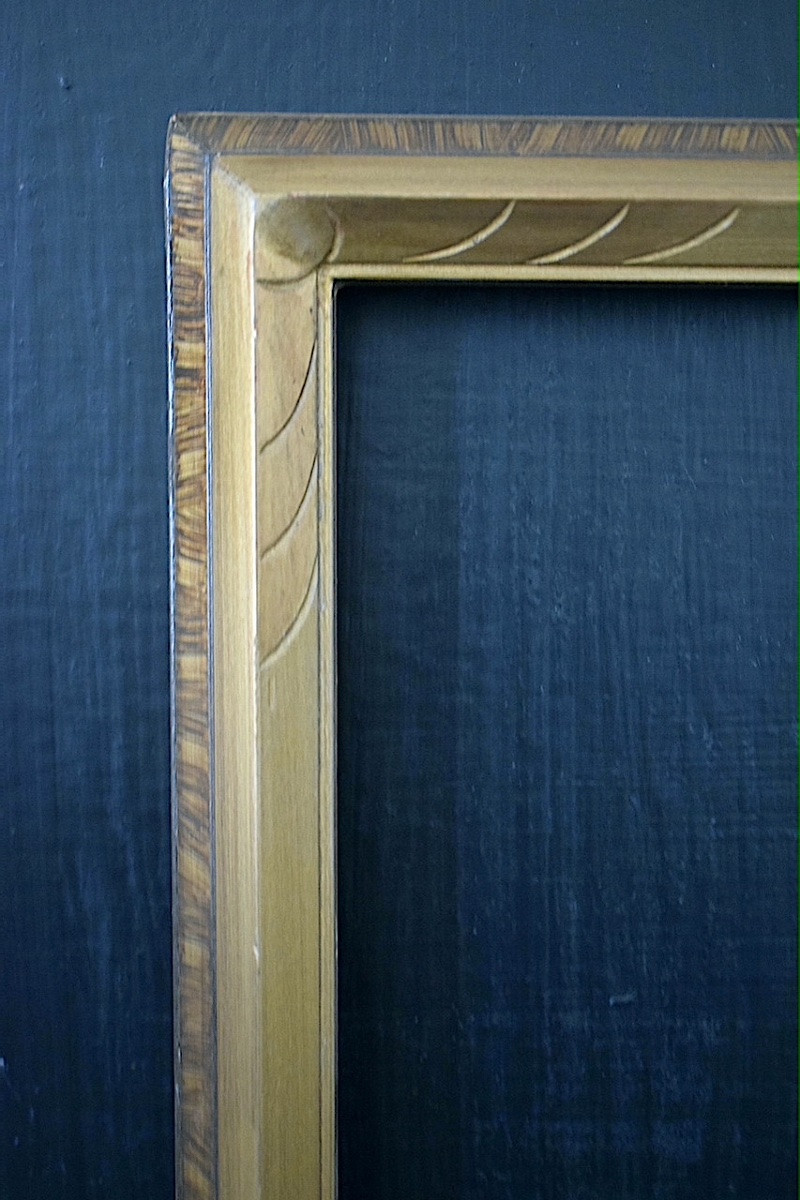 Art Deco Gold Rebate Frame 35 X 27 Cm Format 5f Frame Ref C1221-photo-3