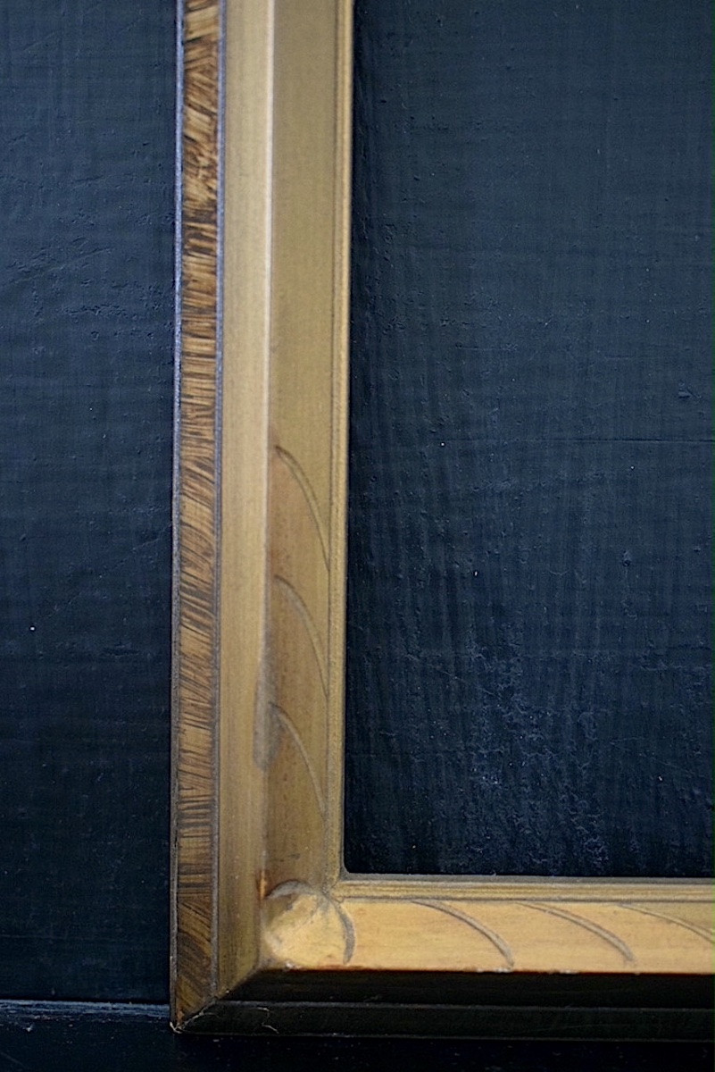 Art Deco Gold Rebate Frame 35 X 27 Cm Format 5f Frame Ref C1221-photo-4