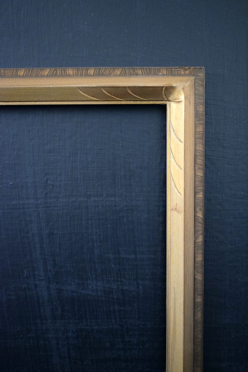 CADRE Art Déco Doré Feuillure 35 x 27 cm format 5F FRAME Ref C1222-photo-1