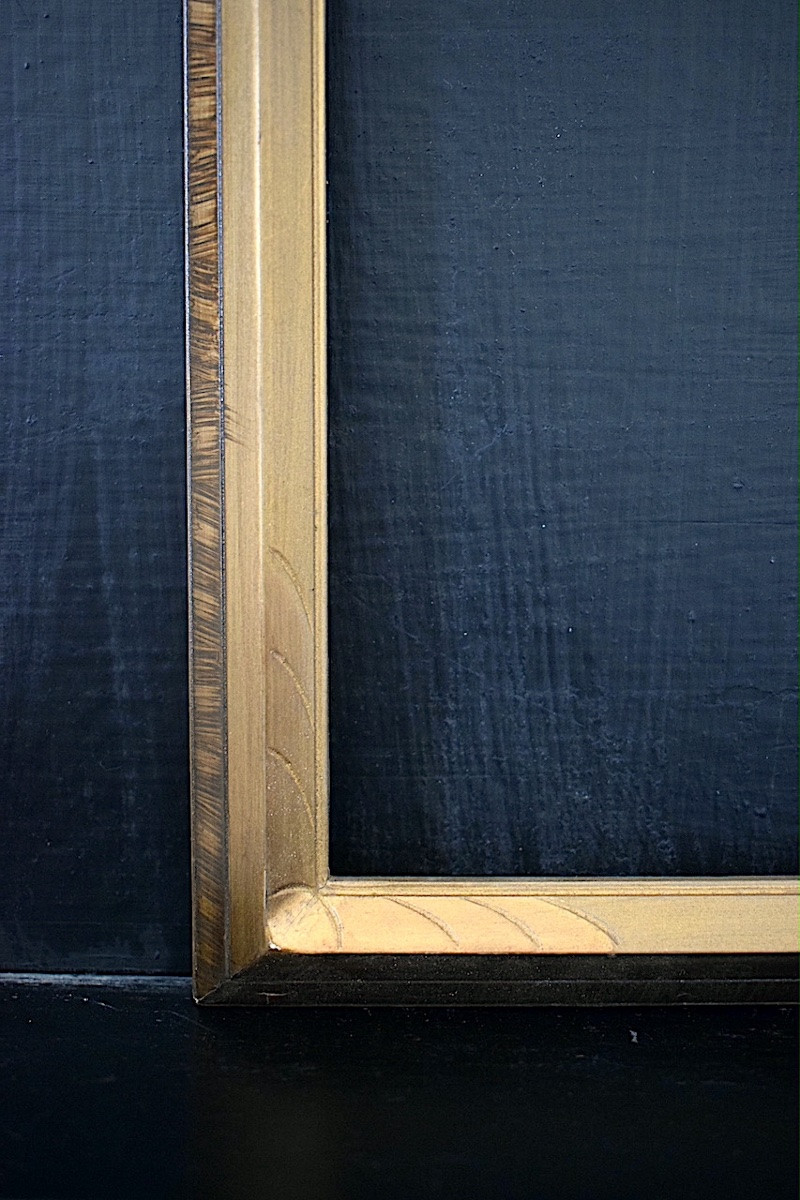 CADRE Art Déco Doré Feuillure 35 x 27 cm format 5F FRAME Ref C1222-photo-4