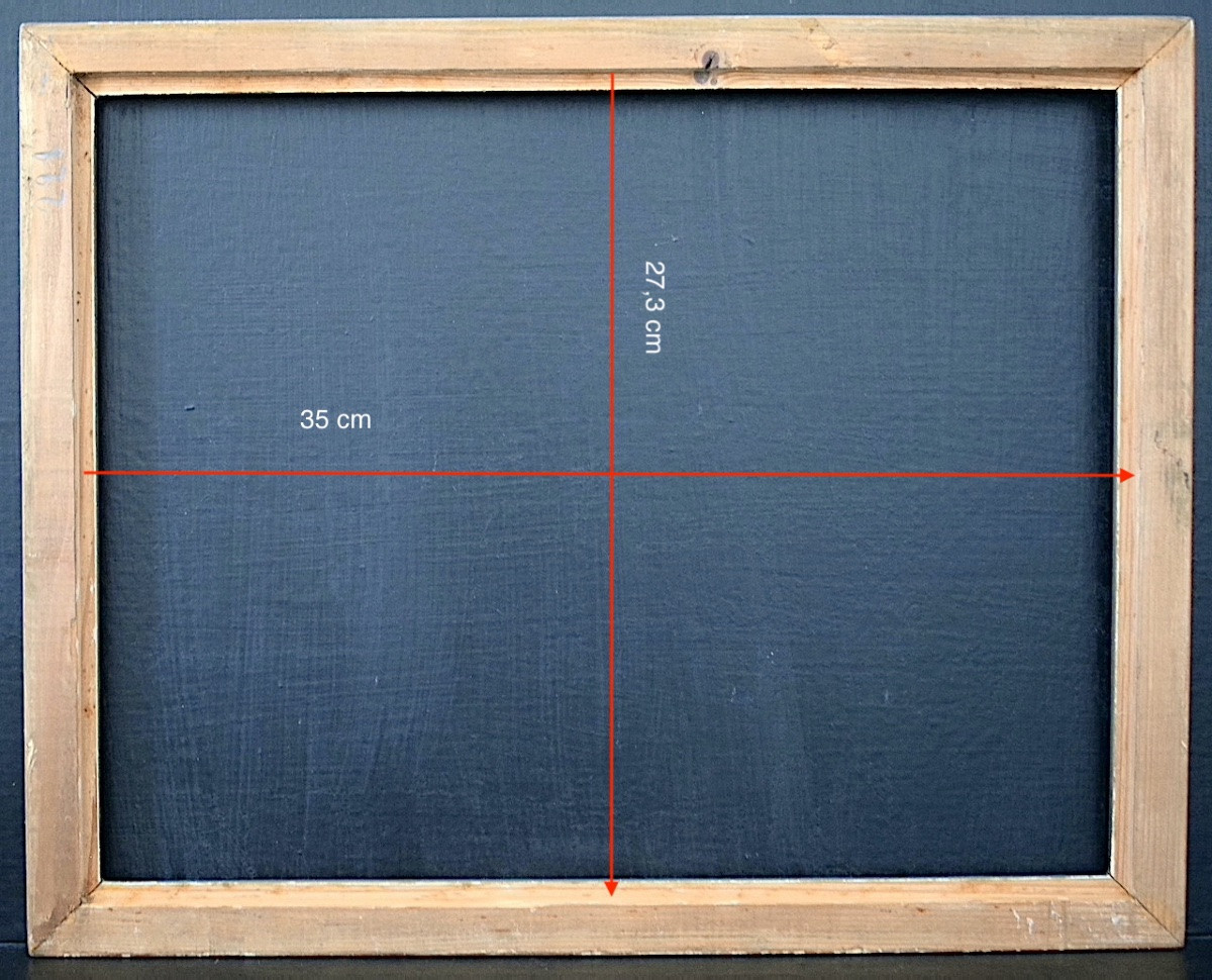 CADRE Art Déco Doré Feuillure 35 x 27 cm format 5F FRAME Ref C1223-photo-2