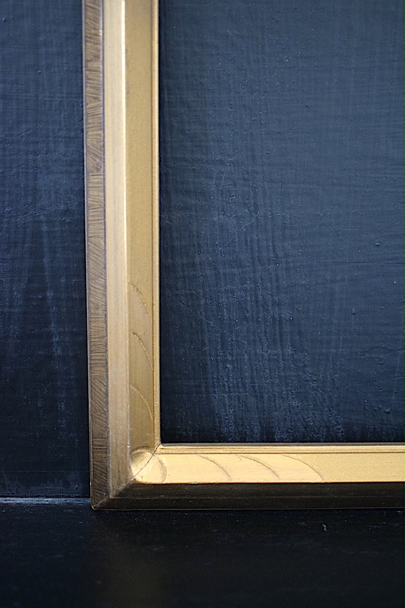 CADRE Art Déco Doré Feuillure 35 x 27 cm format 5F FRAME Ref C1223-photo-4