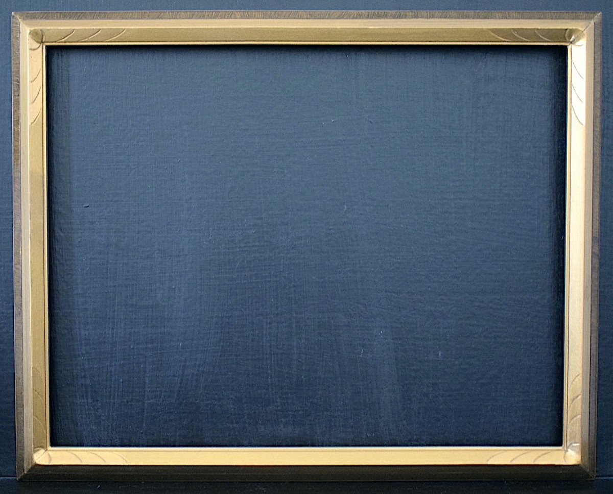 CADRE Art Déco Doré Feuillure 35 x 27 cm format 5F FRAME Ref C1223