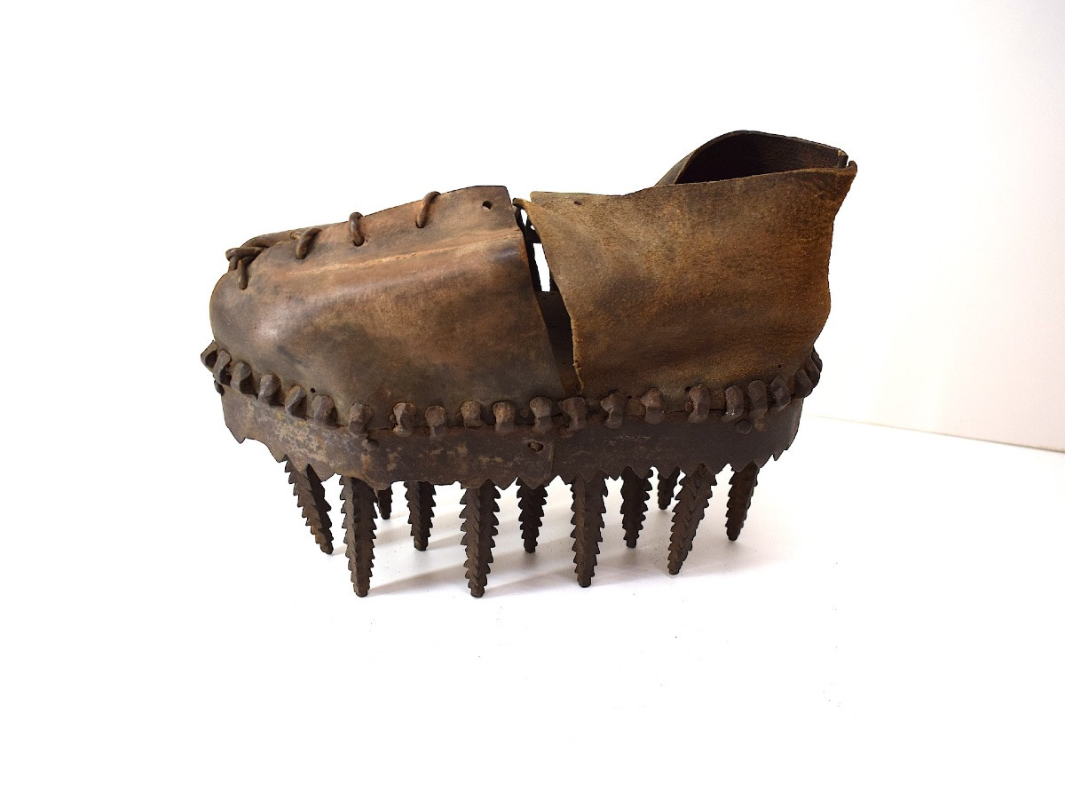 Popular Art Of The Cévennes Chestnut Shoe Called Sole 19th Century Ref1124-photo-8