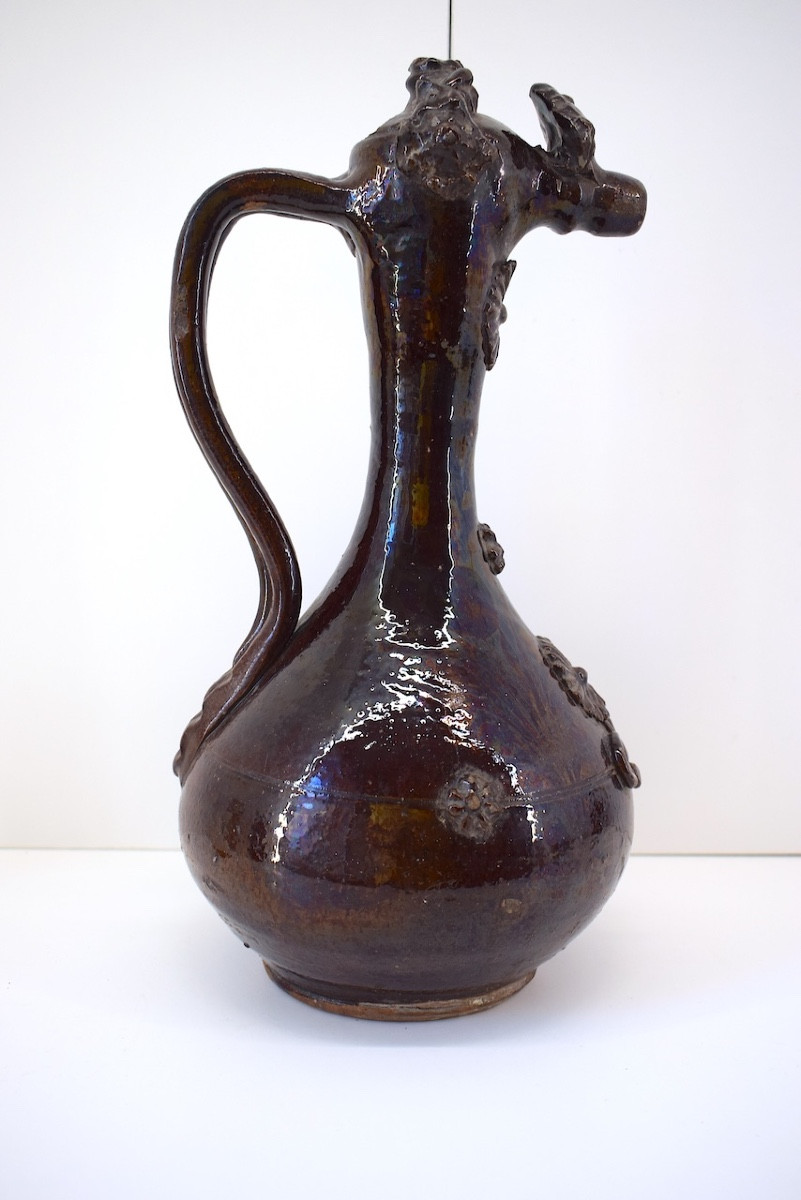 Aiguière terre vernissée dite "demoiselle d'Avignon" ou Çanakkale Turquie et Provence ref1126