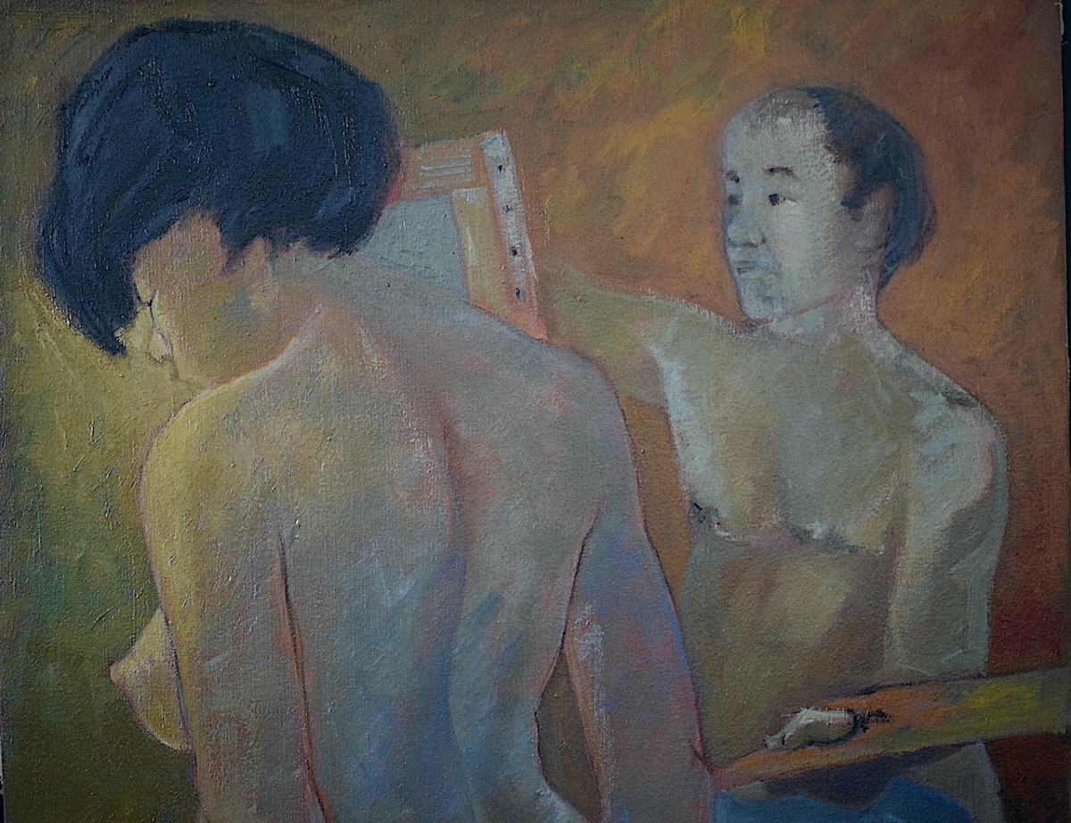 Rafael Alonso Spanish Female Nude Painter And Her Model 20th Century Rt1312-photo-2