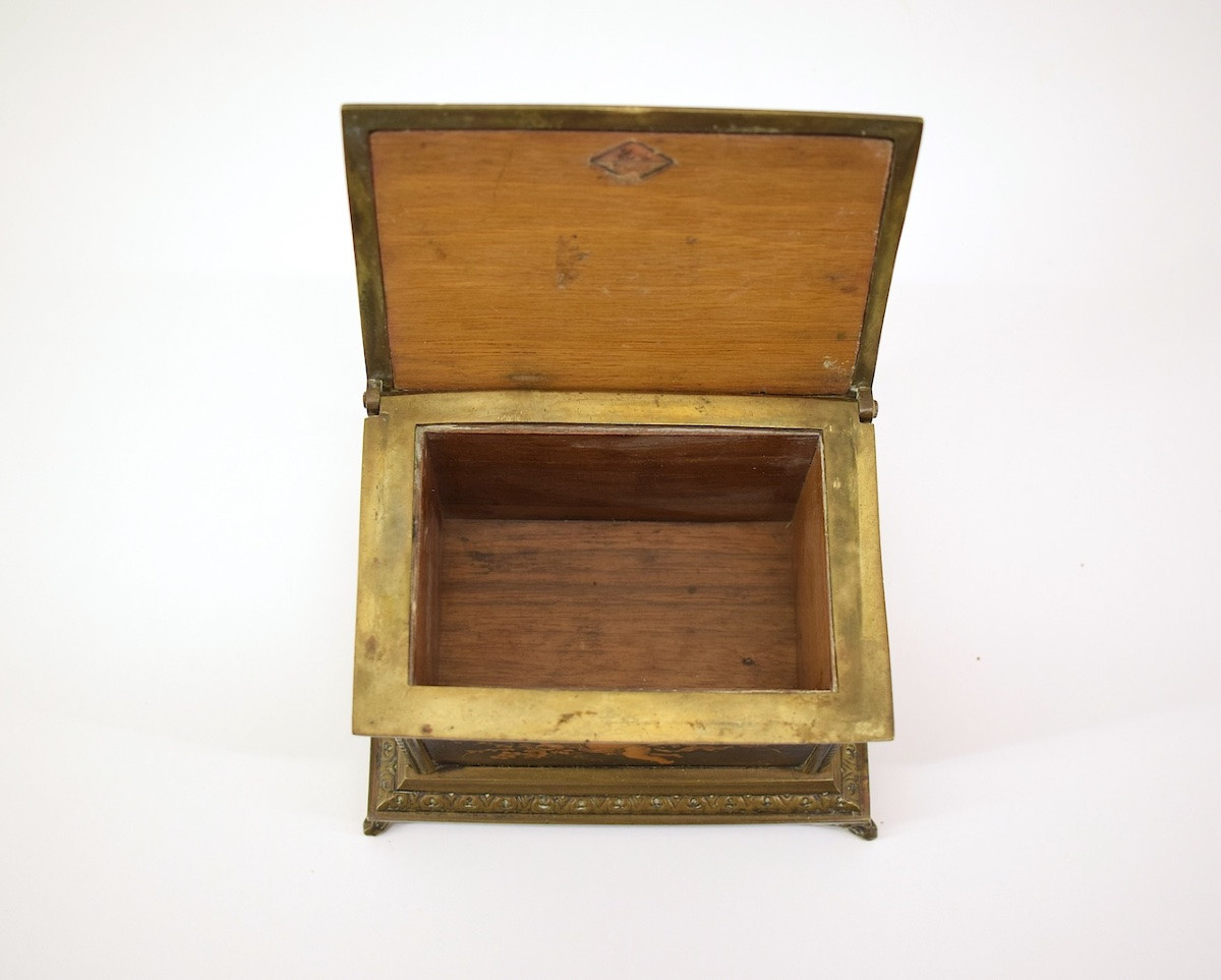Box Or Small Bronze And Sheet Metal Box With Romantic Putti Napoleon III Subject Ref1137-photo-3
