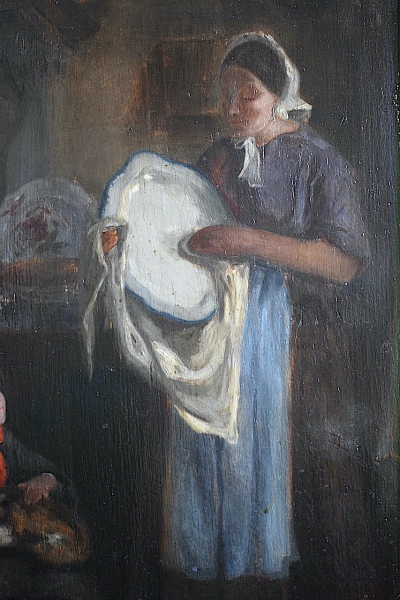 ADOLPHE-FÉLIX CALS  scène d’intérieur scène de genre XIX ème siècle RT1332-photo-3