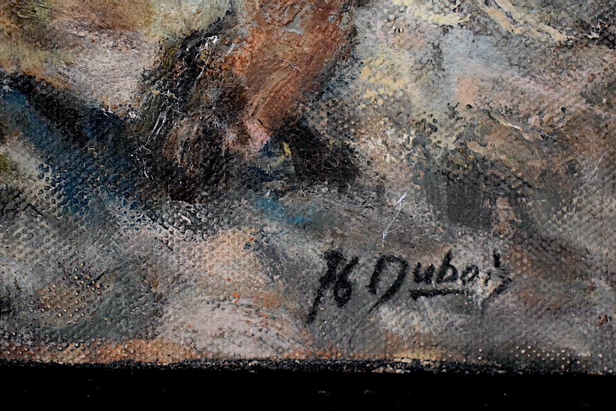 Montagne Sainte Victoire Provence oliviers les olivades signé DUBOIS XX ème siècle RT1333-photo-1