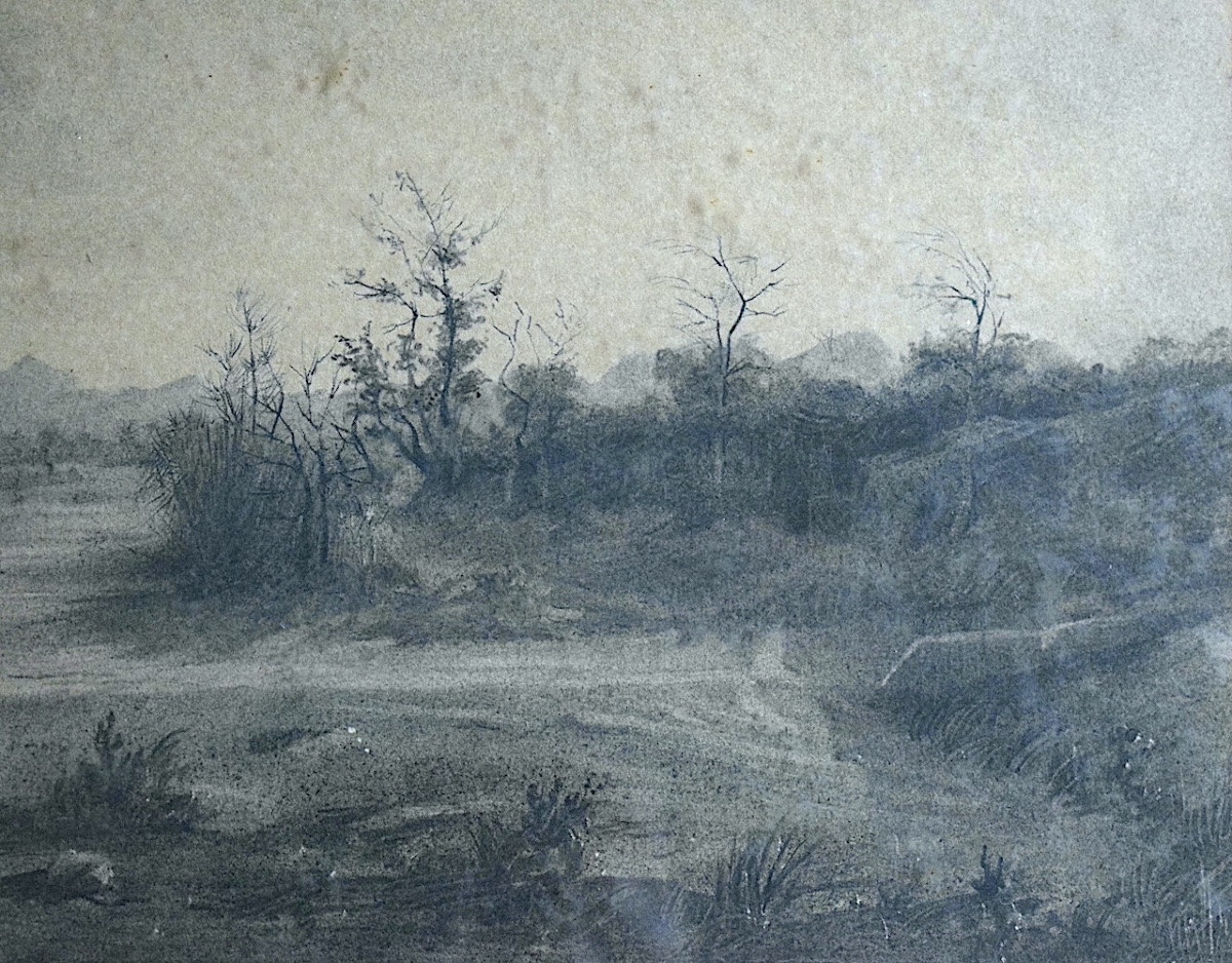 Pierre Piquet Drawing Around Avignon 19th Century Rt1336-photo-3