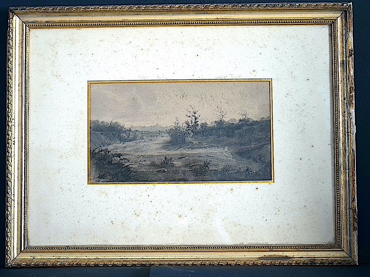 Pierre Piquet Drawing Around Avignon 19th Century Rt1336-photo-5