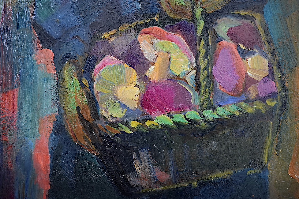  Fauvist Expressionist Mushroom Sellers Unsigned 20th Century Rt1340-photo-5
