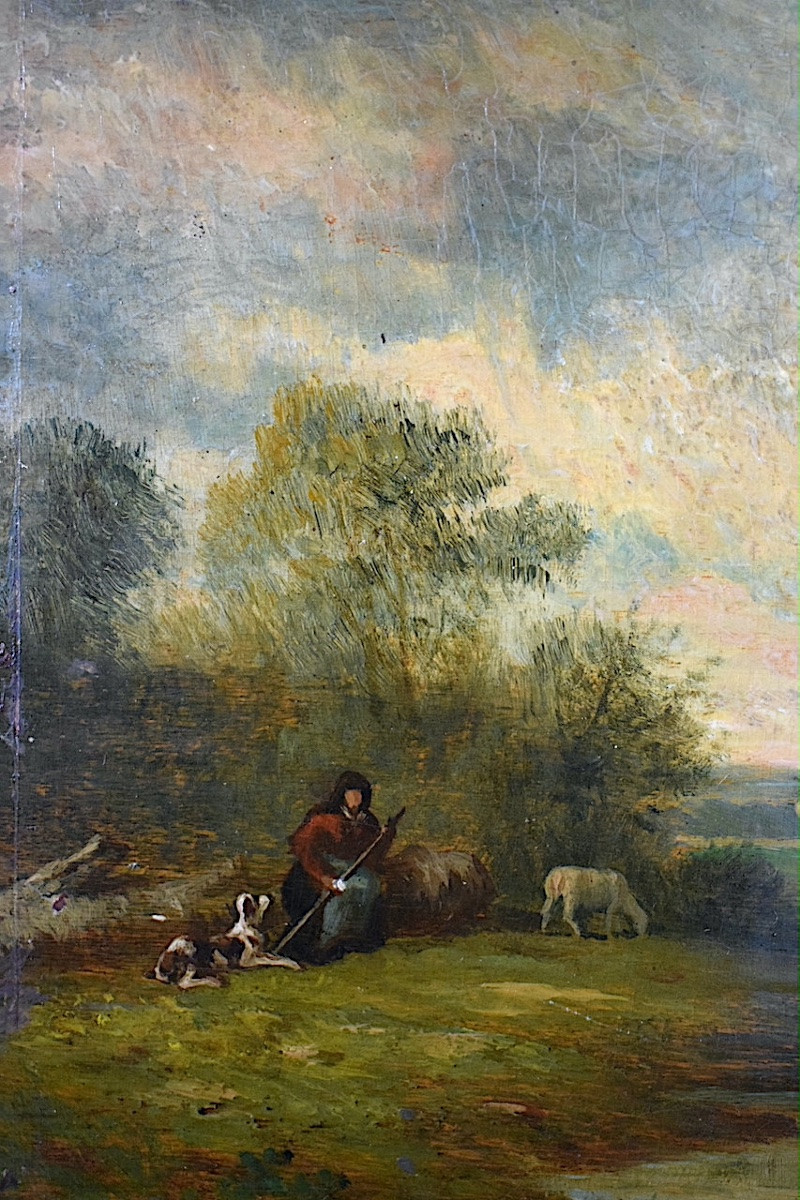 Gaspare Gabrielli Early 19thitaly Iland Animated Pastoral Scene Shepherdess Cows  Rt1341-photo-3