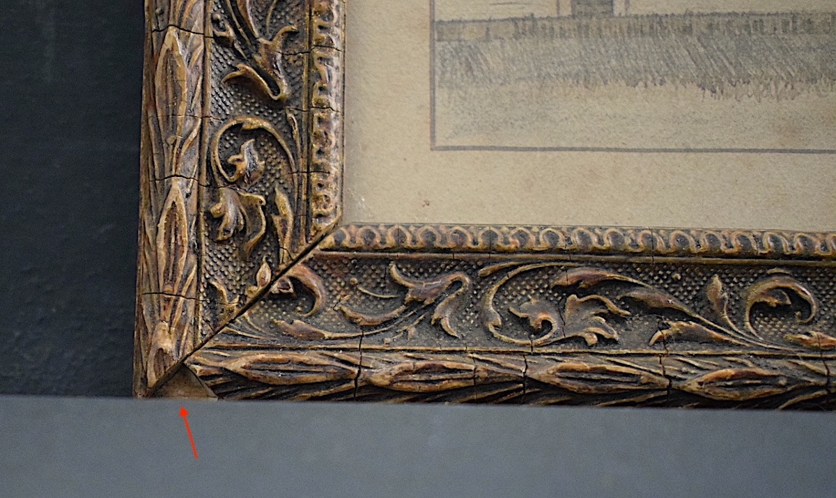 Dessin Le château de Pierrefonds Oise signature à identifier fin XIX ème siècle RT1342-photo-1