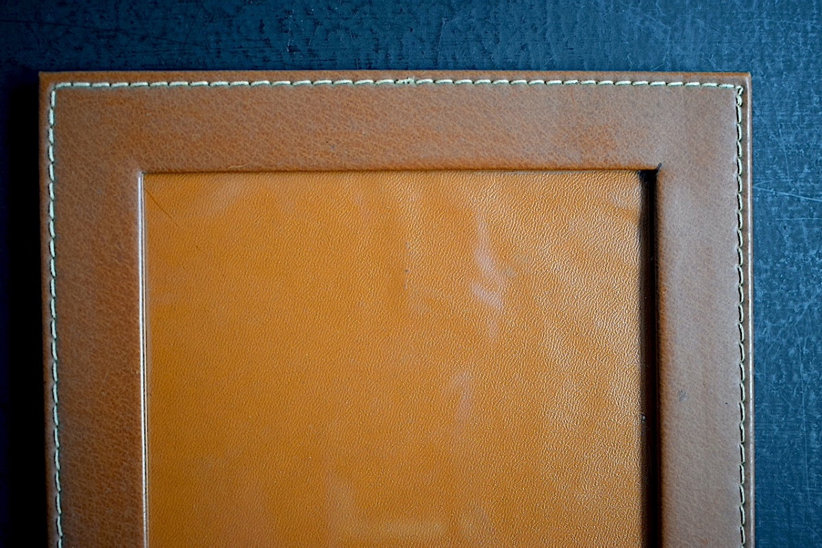 Pair Of 50s Leather Photo Frames For Standard 15 X 20 Cm Photo Frames Ref C1227-photo-1