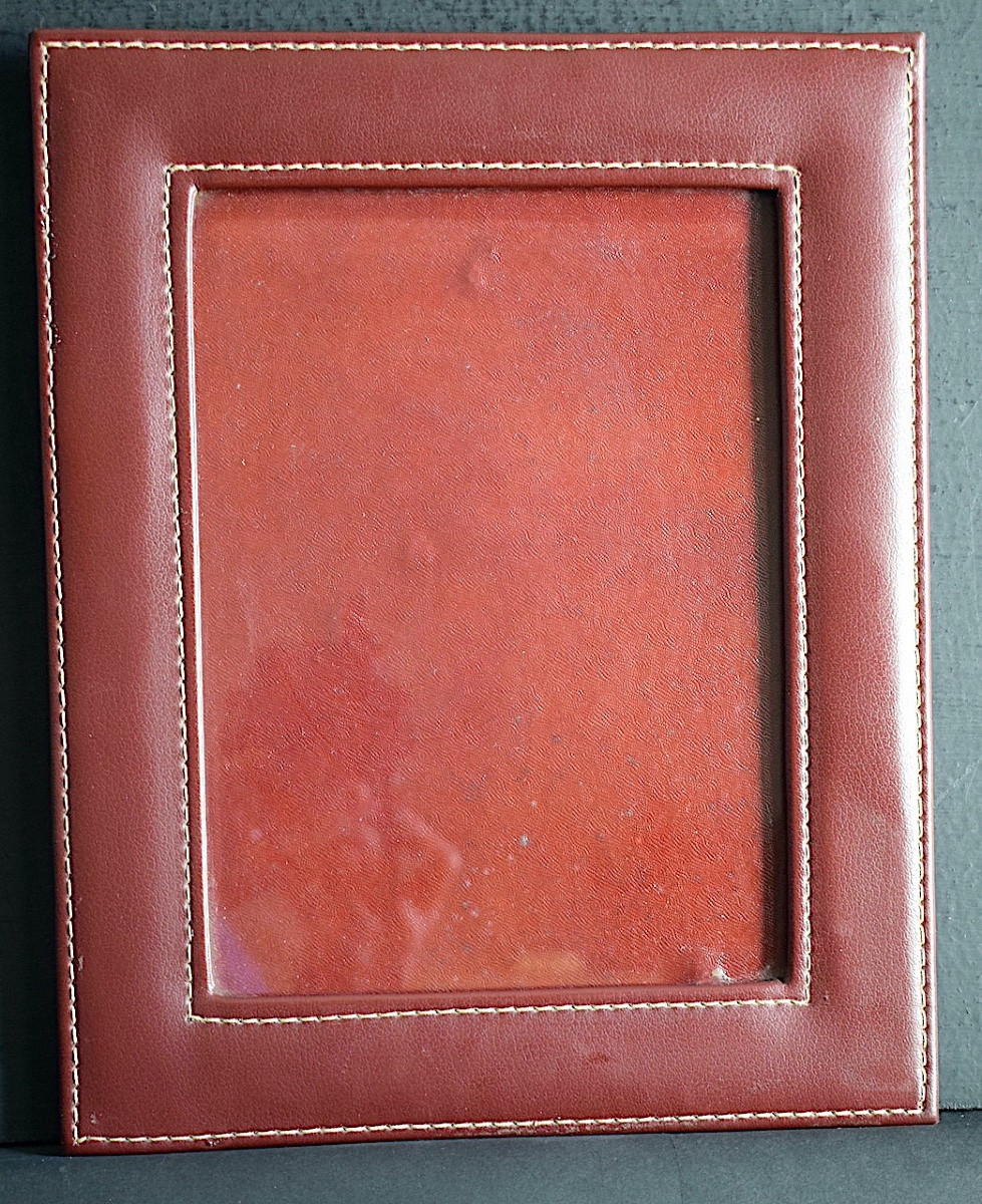Pair Of 50s Leather Photo Frames For Standard Photos 20 X 27 Cm Photo Frame Ref C1227-photo-3