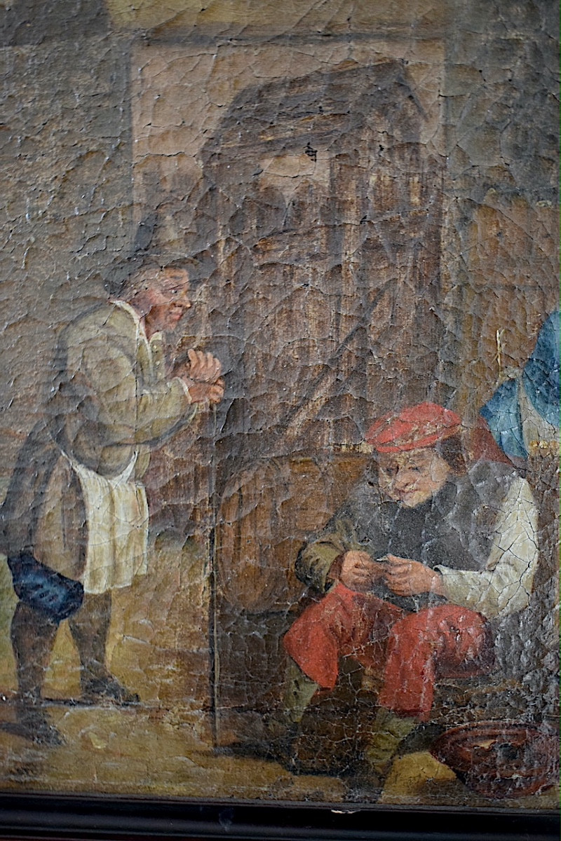 Suiveur de David TENIERS II école flamande scène de genre XVIII siècle RT1358-photo-4